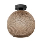 Таванна лампа Yumak, кафява, Ø 26 cm, въже, 1-светлинна