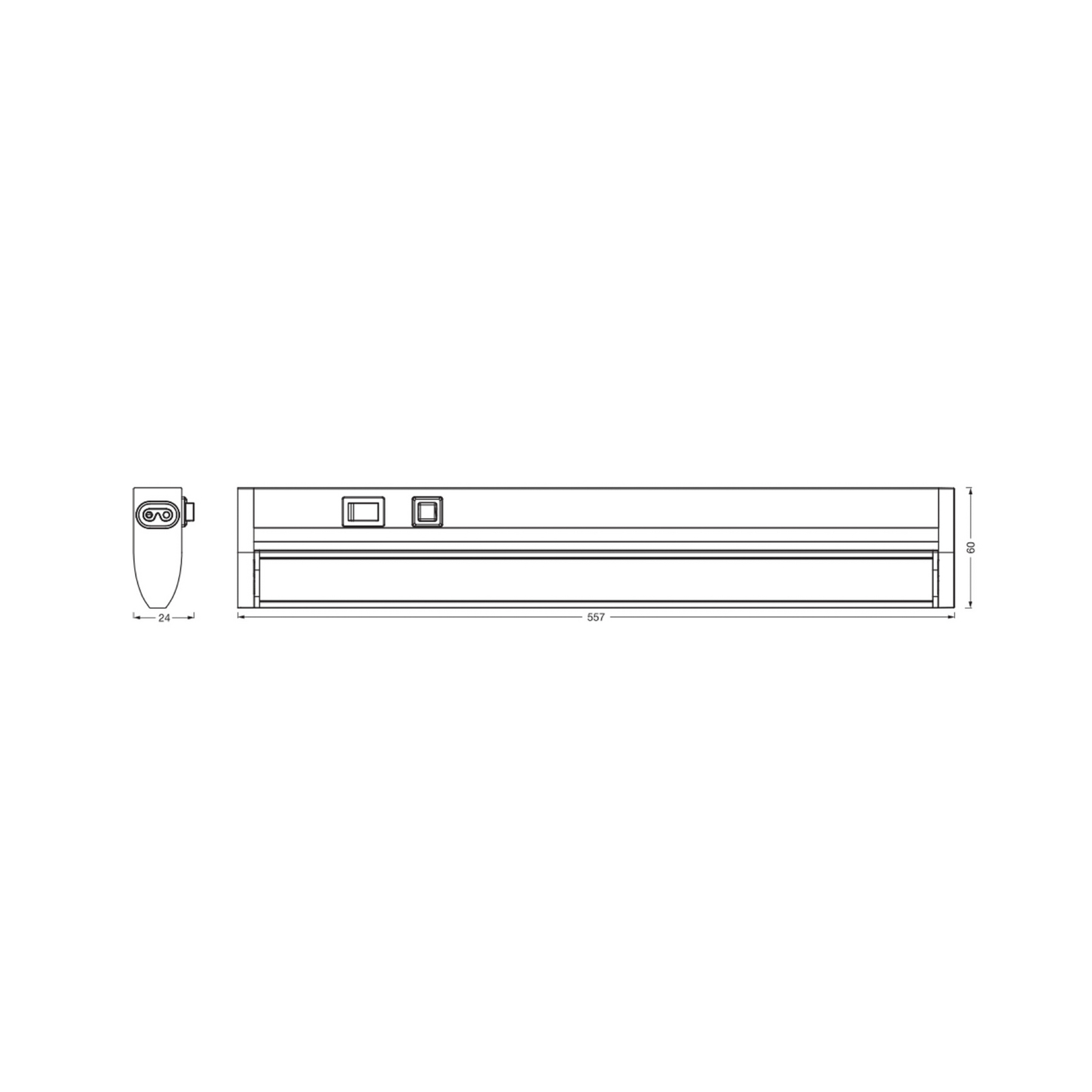 OSRAM meubelverlichting Linear Turn connect zwart 55 cm CCT dimbaar