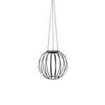 Kivo LED hanging light solar, Ø 37 cm, black, IP44, dimmable.