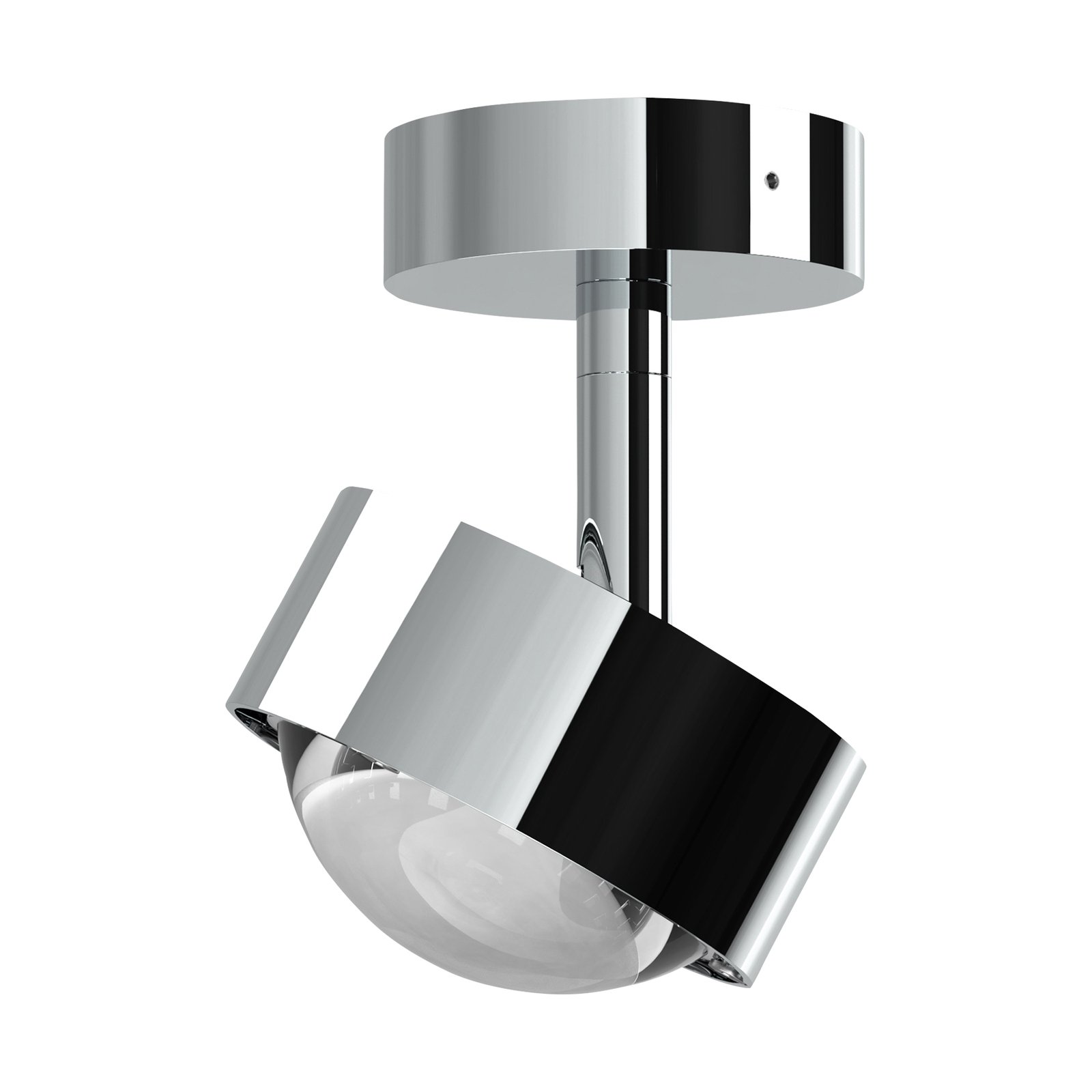 Puk Mini Turn LED spot soczewka przezroczysta 1-punktowa chrom