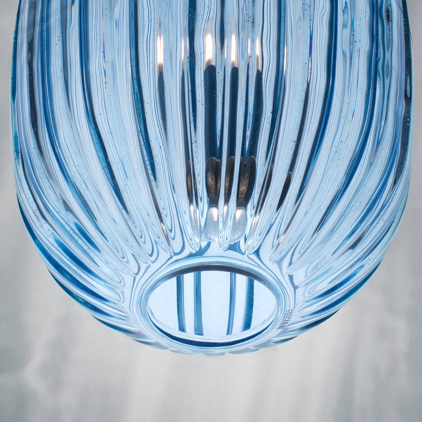 Foscarini Plass media lampa wisząca E27, niebieska