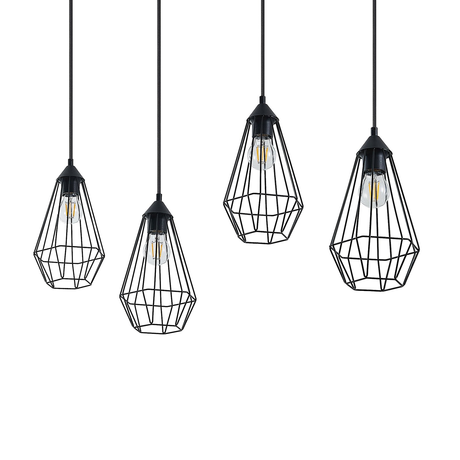 Lindby Remus cage hanging light, 4-bulb