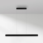 Lámpara colgante LED Q-Stretto de Paul Neuhaus, negra, 120 cm