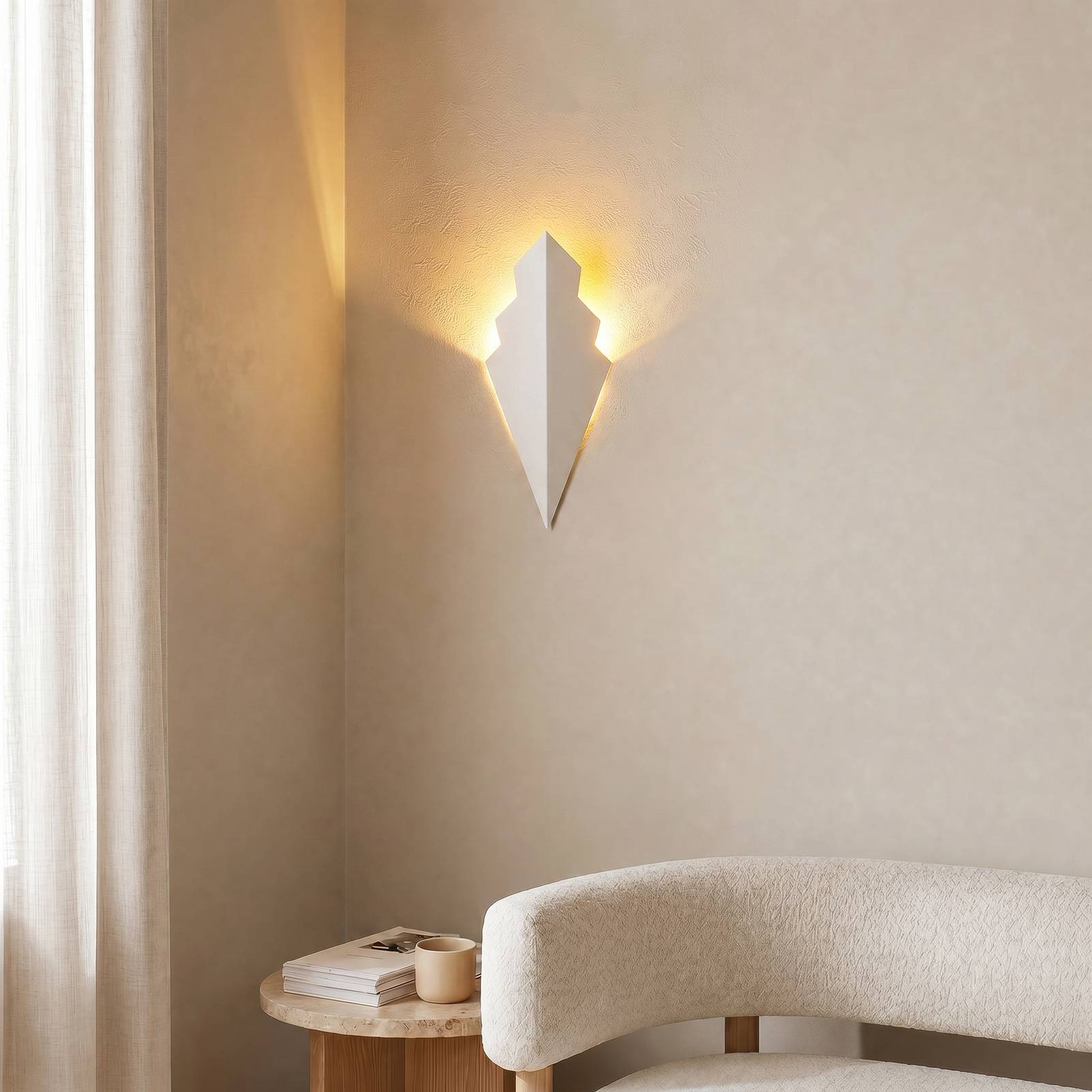 Opviq Wandlamp ARROW, wit, hoogte 40 cm, metaal, G9