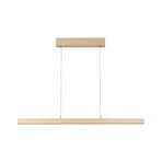 Żyrandol LED Vayana, długość 114 cm, kolor piaskowy, metal, CCT