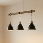 Trebale 3 Pendel Black/Wood - Lindby