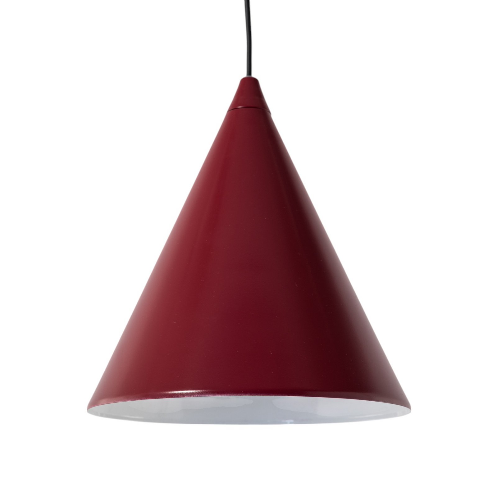 Hängeleuchte Form, weinrot, Metall, Ø 24 cm, Kegel, E27