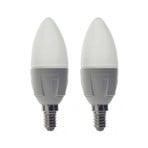 LED žiarovka, E14, 4,9 W, matná, 3 000 K, sada 2 ks