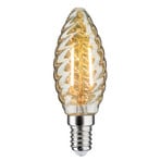 Bombilla vela LED E14 4,7W oro retorcida atenuable