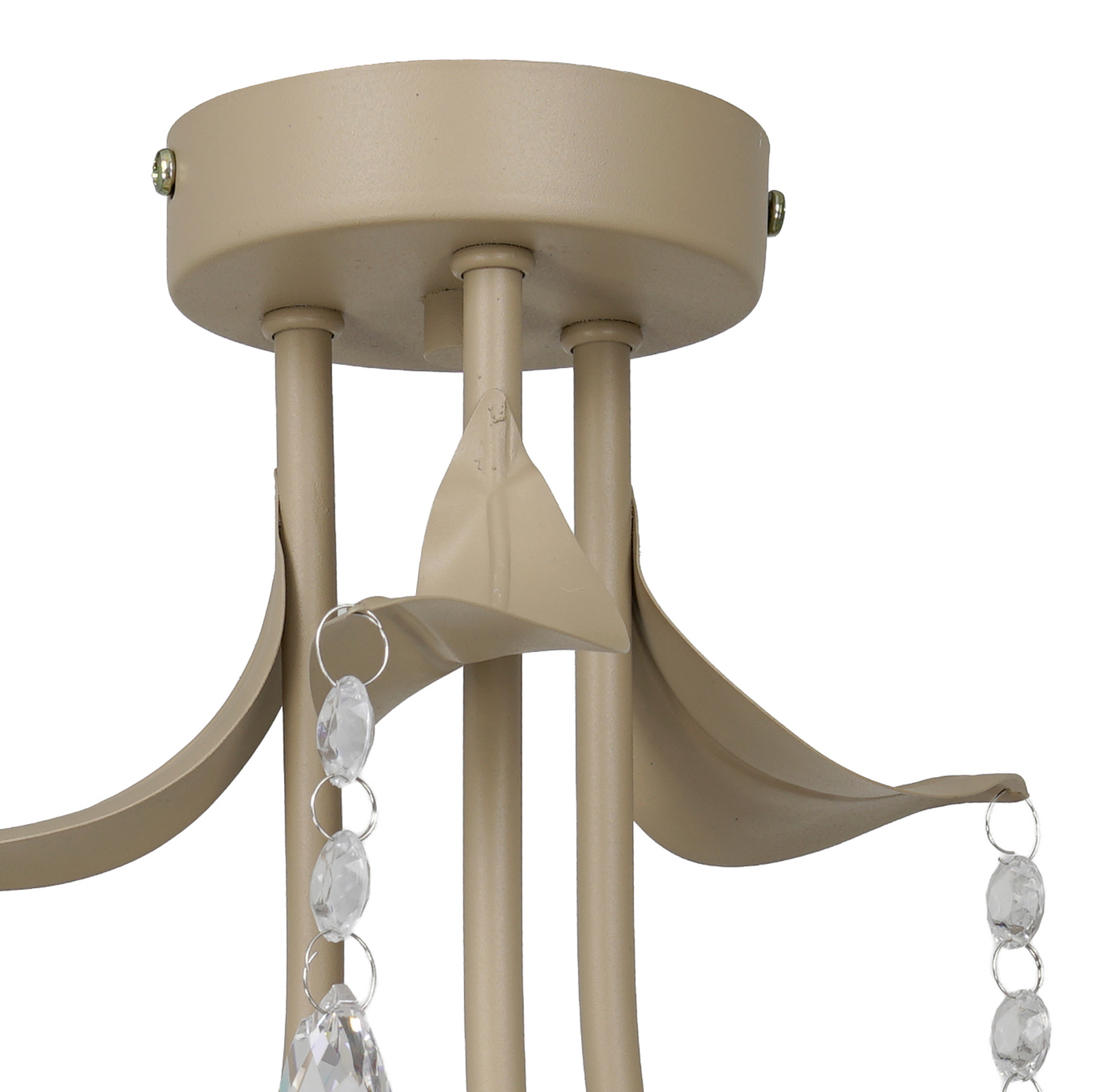 Plafonnier Celeste, taupe, Ø 40 cm, métal, à 3 lampes Plafonnier Celeste, taupe, Ø 40 cm, métal, à 3 lampes