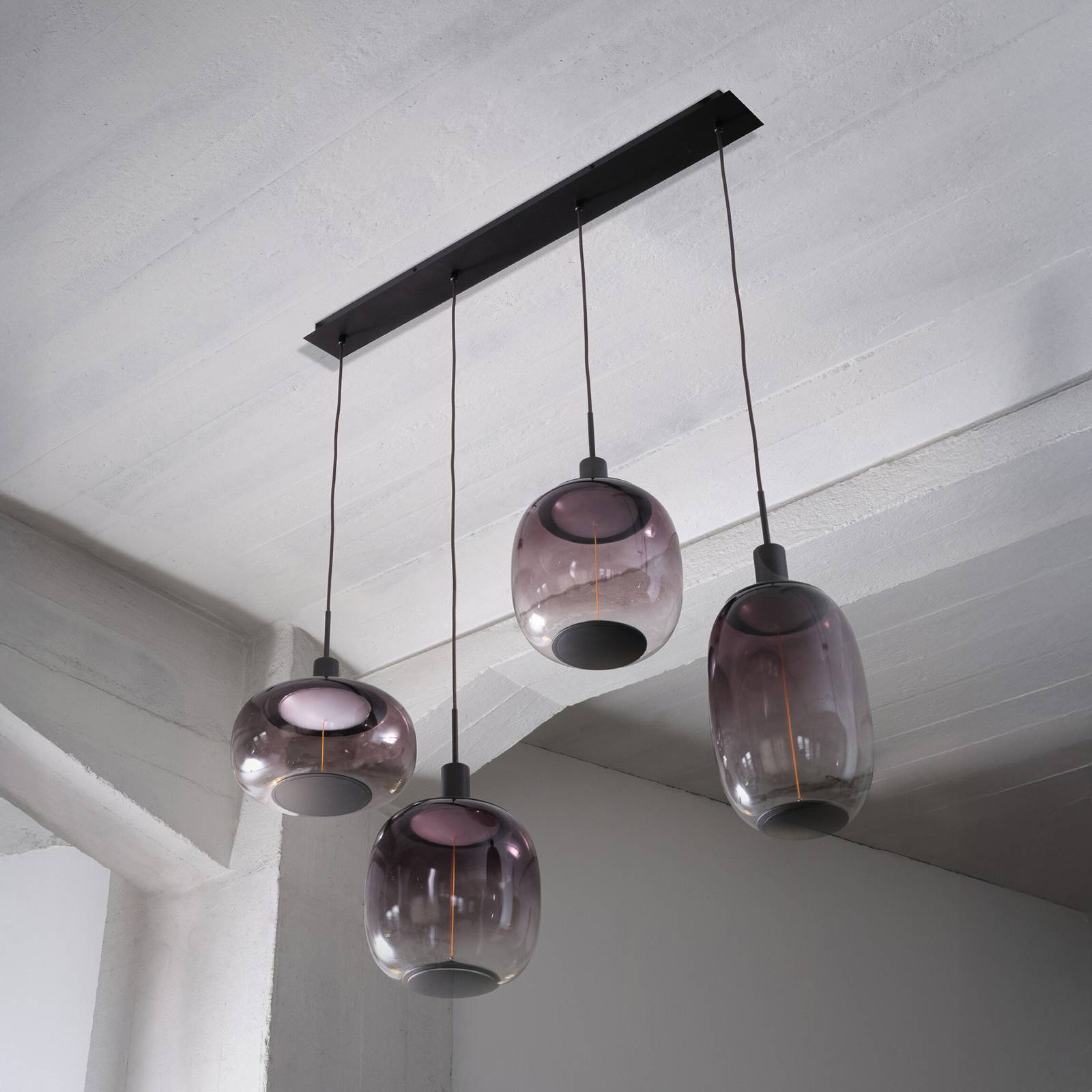 OSRAM Hängelampe Decor Needle Linear, grau, Stahl, 4-fl. E27 günstig online kaufen