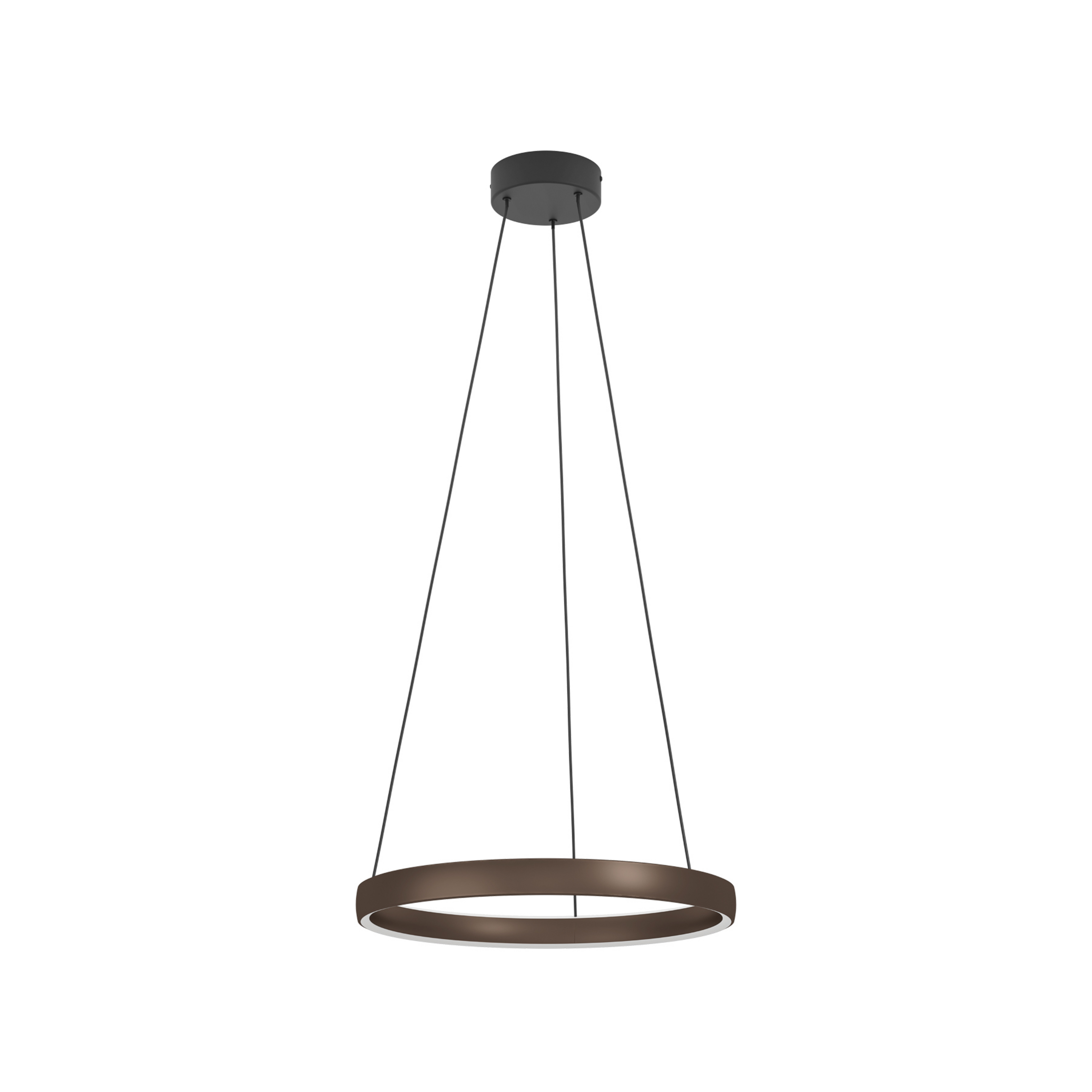 Lampă suspendată LED Trabuco, maro, Ø 80 cm CCT - Stars of Light