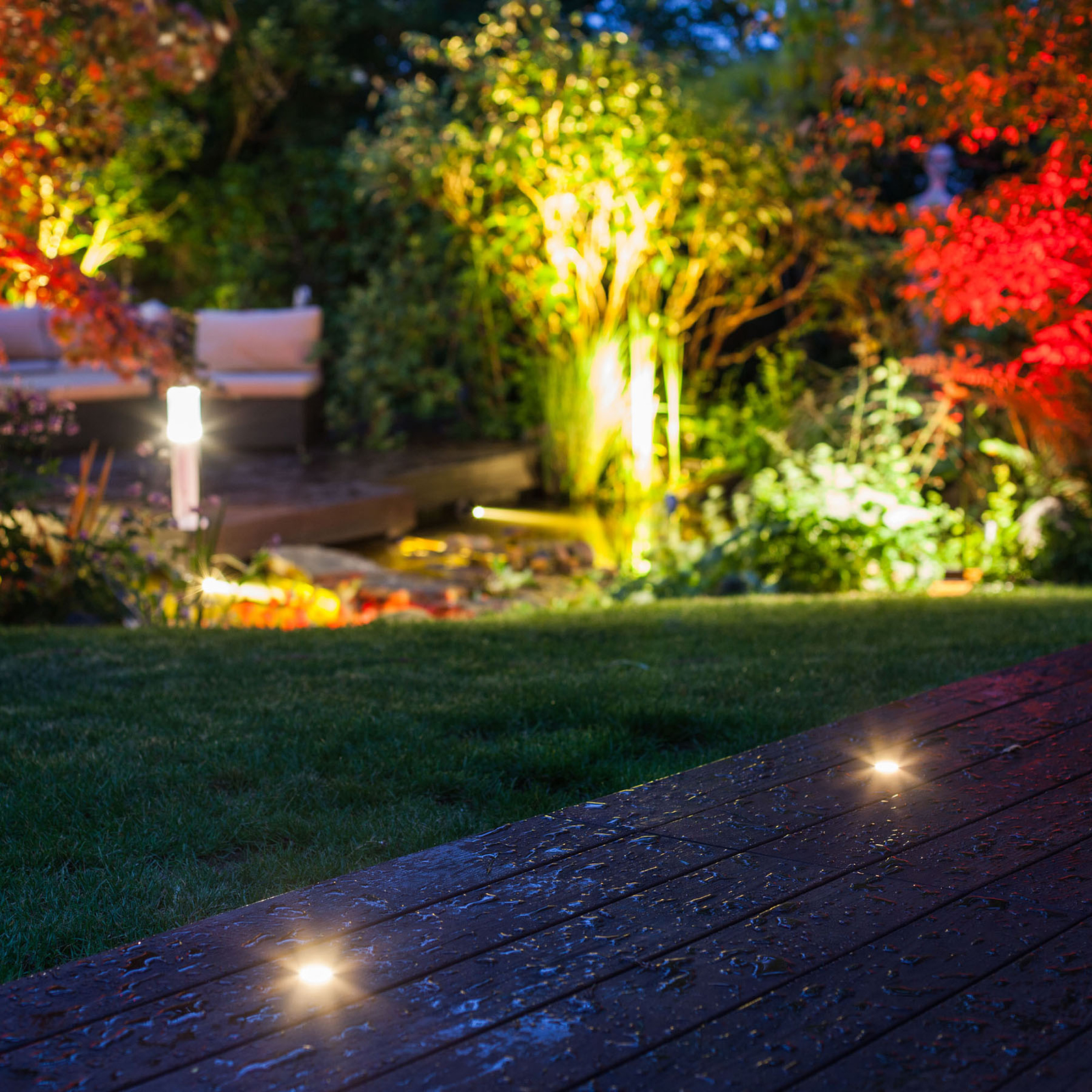 Heissner Smart Lights LED-indbygningsspot 3W RGB - udendørslamper