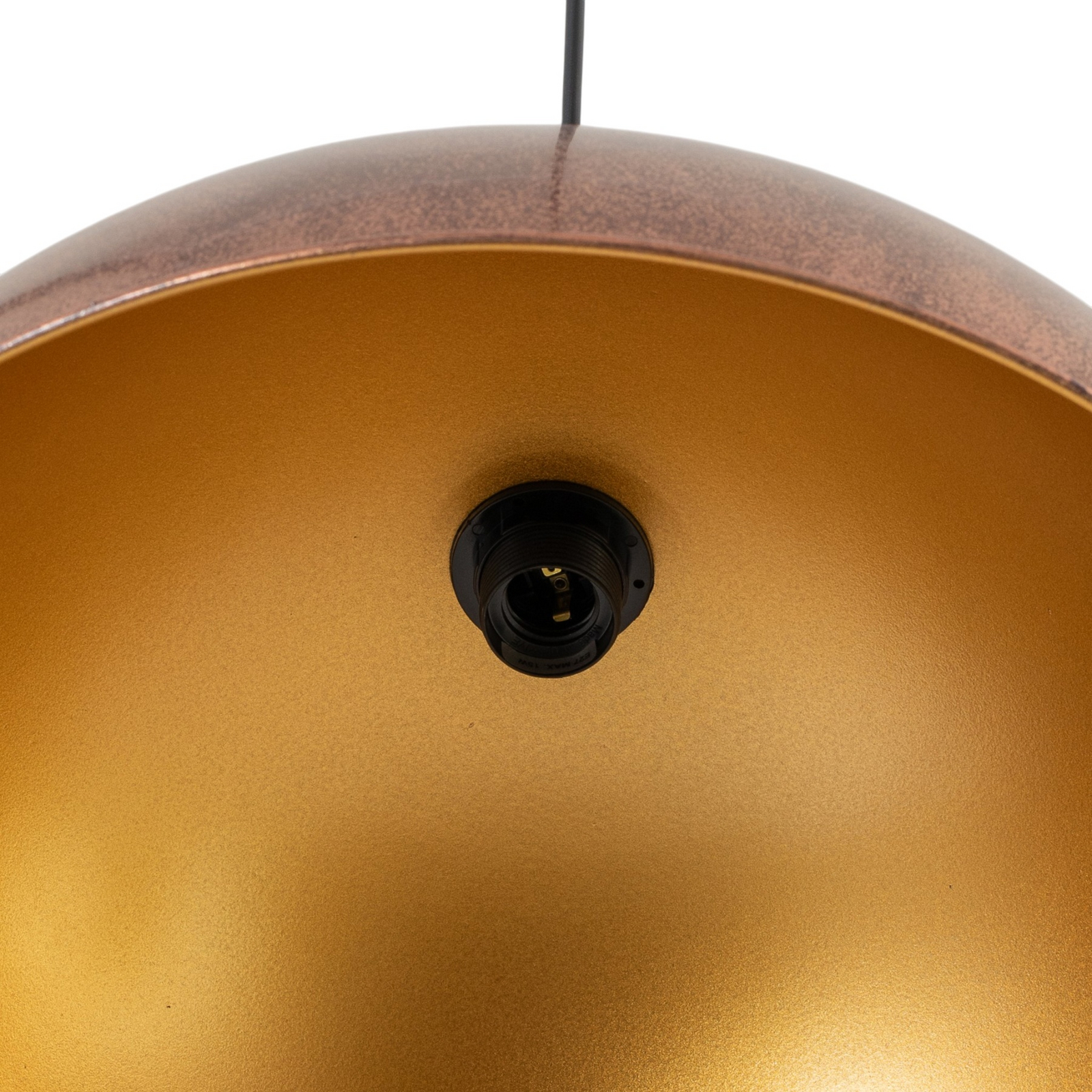 Casimir pendant light, burnished copper, Ø 50 cm, metal, E27