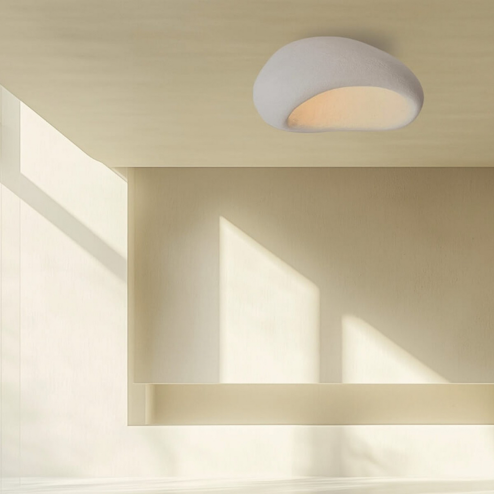 Taklampa 23341, vit, 87 x 65 cm, glasfiber, E27 Taklampa 23341, vit, 87 x 65 cm, glasfiber, E27