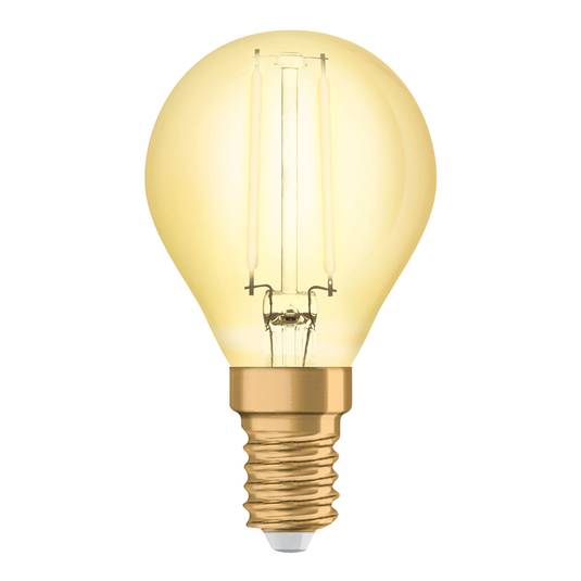 Golf ball LED bulb E14 4 W Vintage Classic P gold