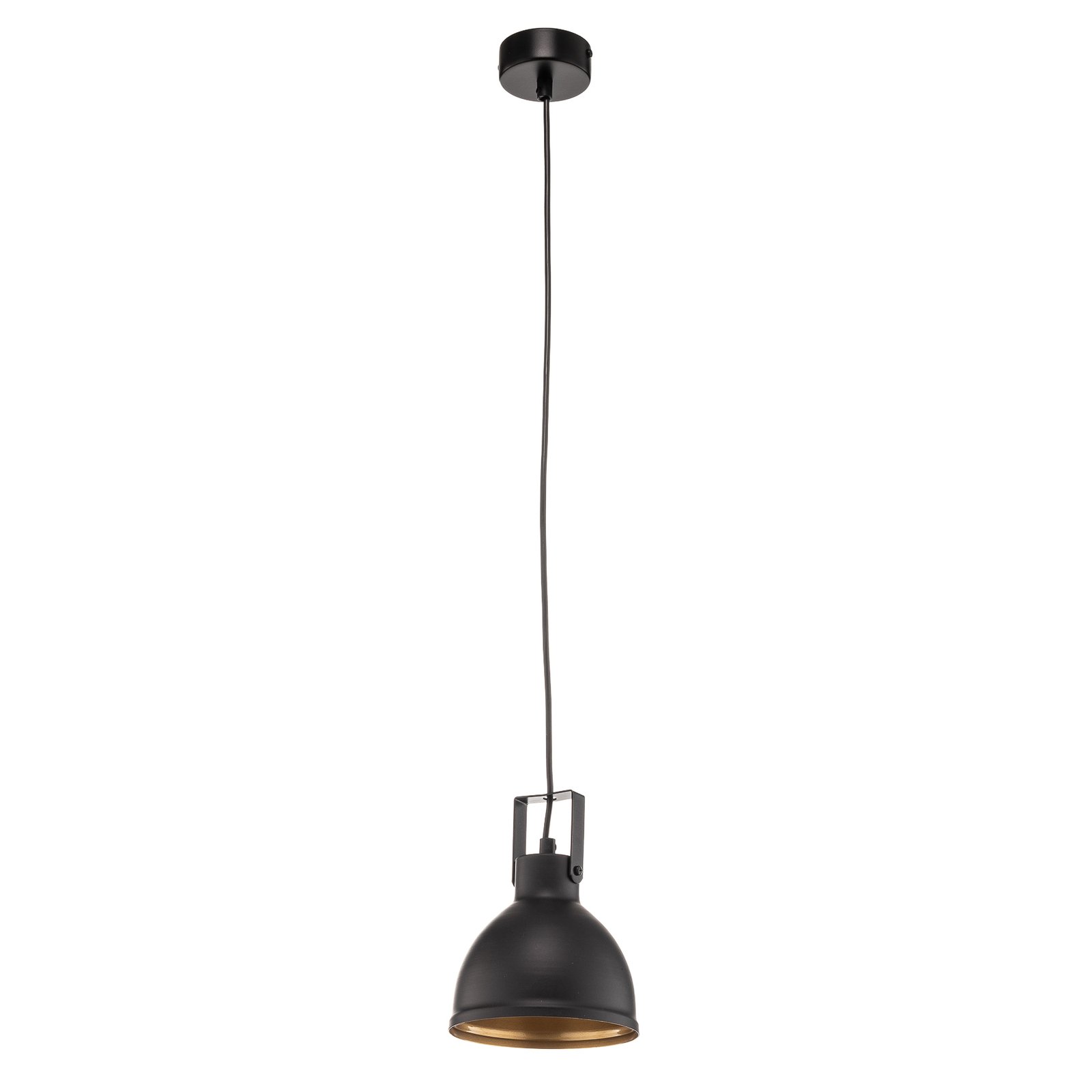 Hanglamp Trial, 1-lamp, zwart/goud