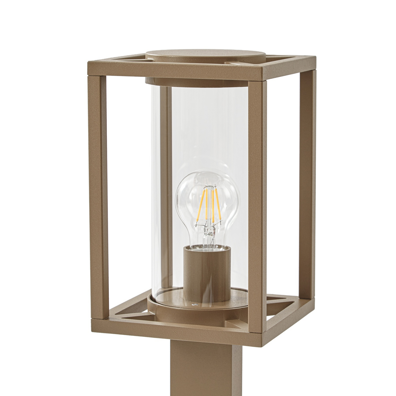 Lucande veilampe Ferda, 60 cm, brun, IP44