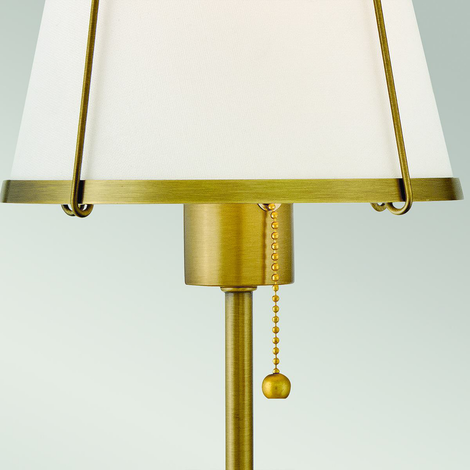 Væglampe Clarke 1, messing/beige, linned, stål