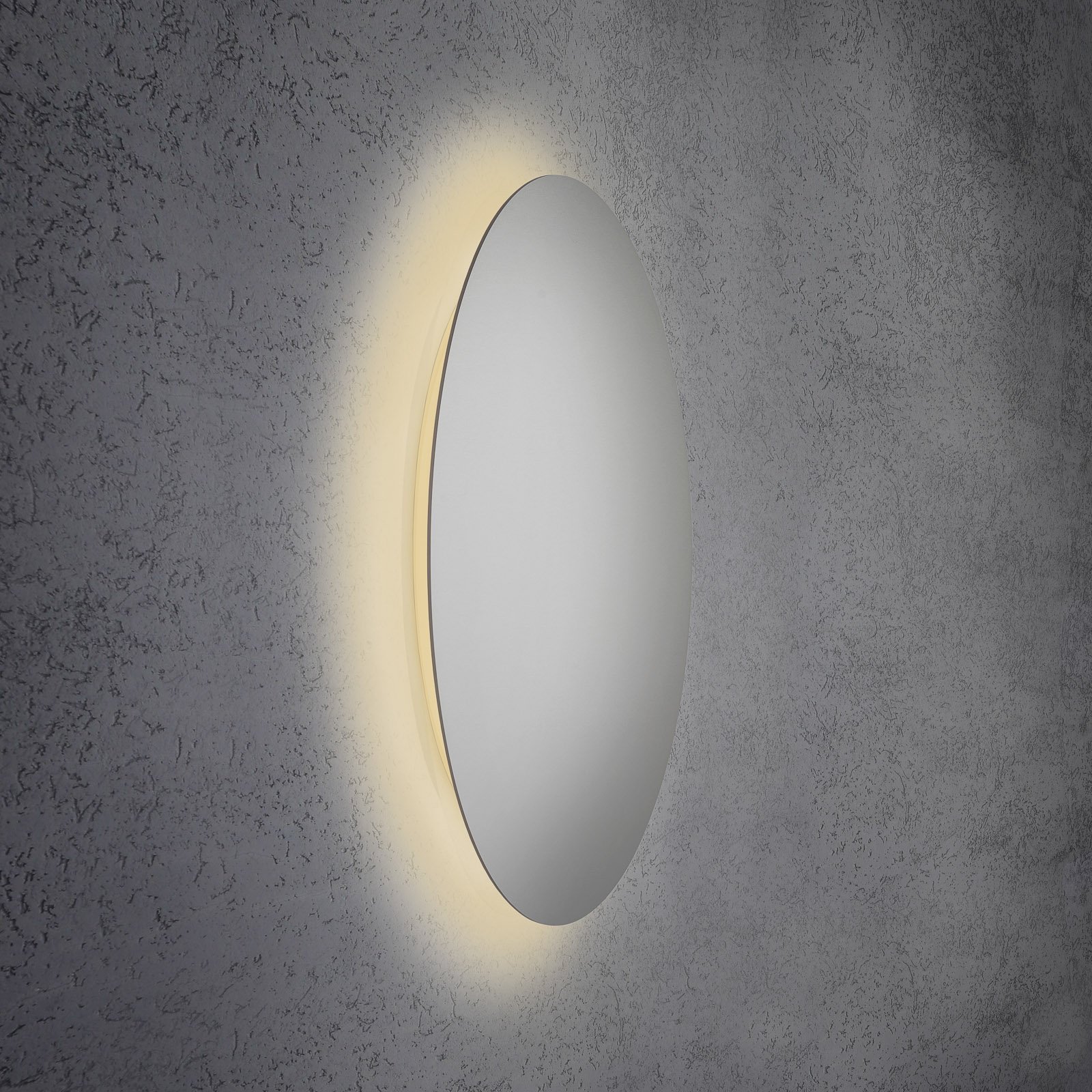 Candeeiro de parede Escale Blade LED, prateado mate, Ø 79 cm