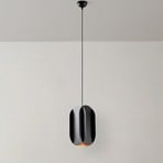 Hänglampa Corner, svart, höjd 35 cm, metall, E27