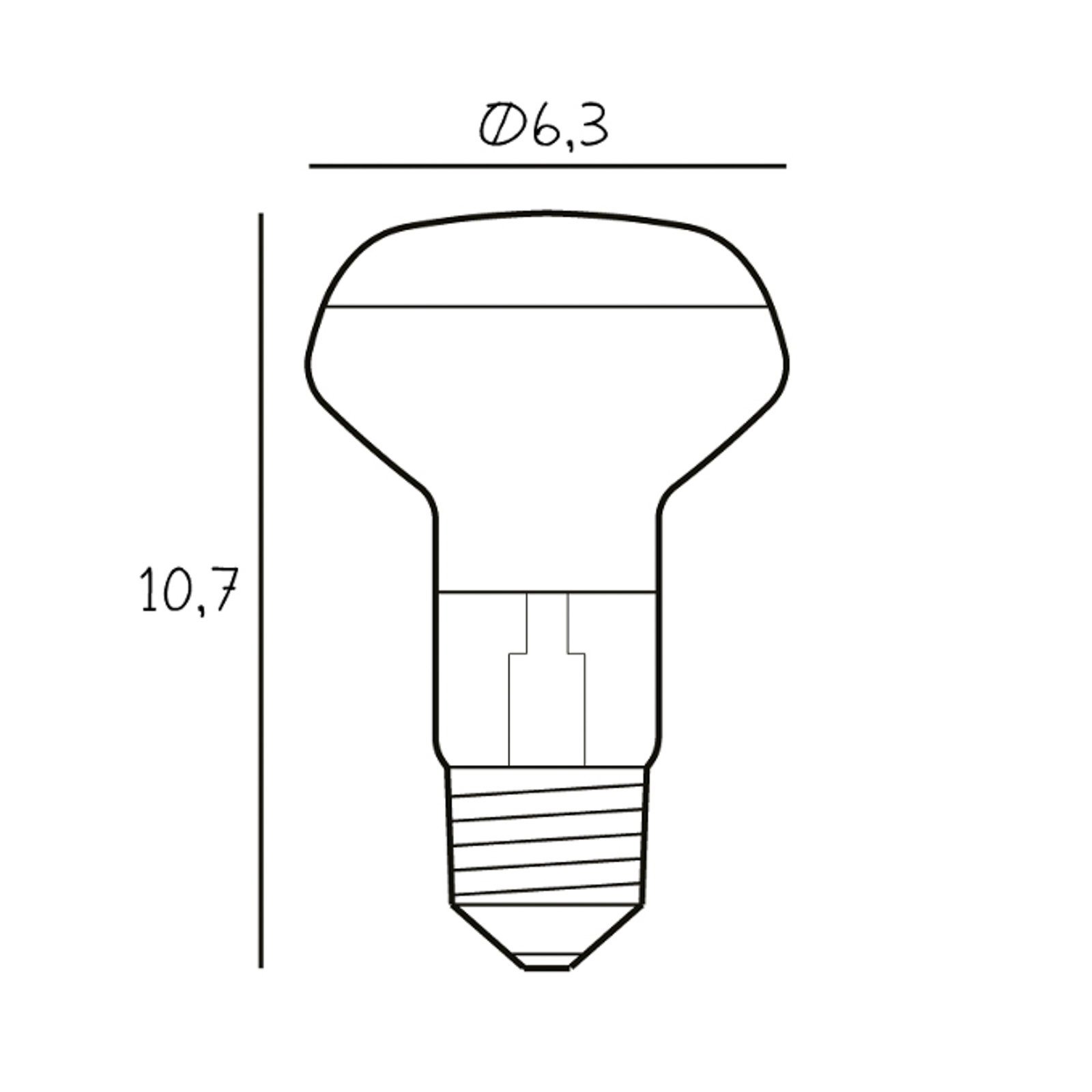 Lâmpada LED 5W (400lm) Reflector R63 Dim. E27 - Design By Us
