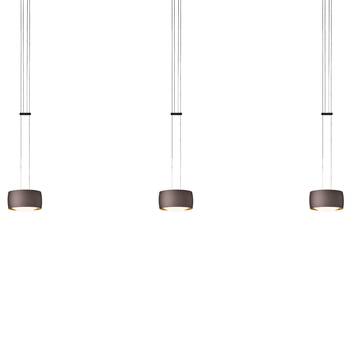 OLIGO Grace suspension LED à 3 lampes brun