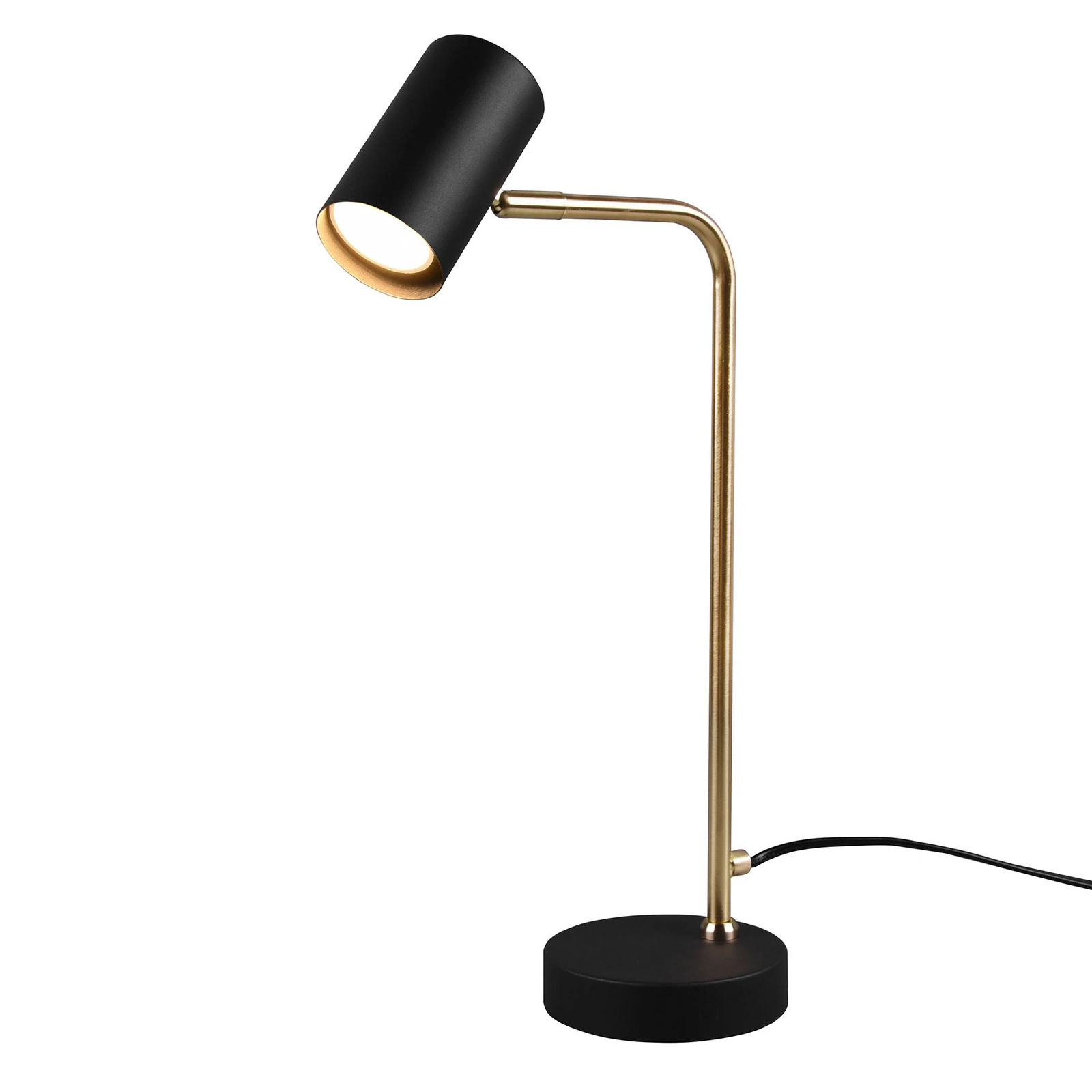 Stolna lampa Marley, crna/mjed, visina 45 cm, metal