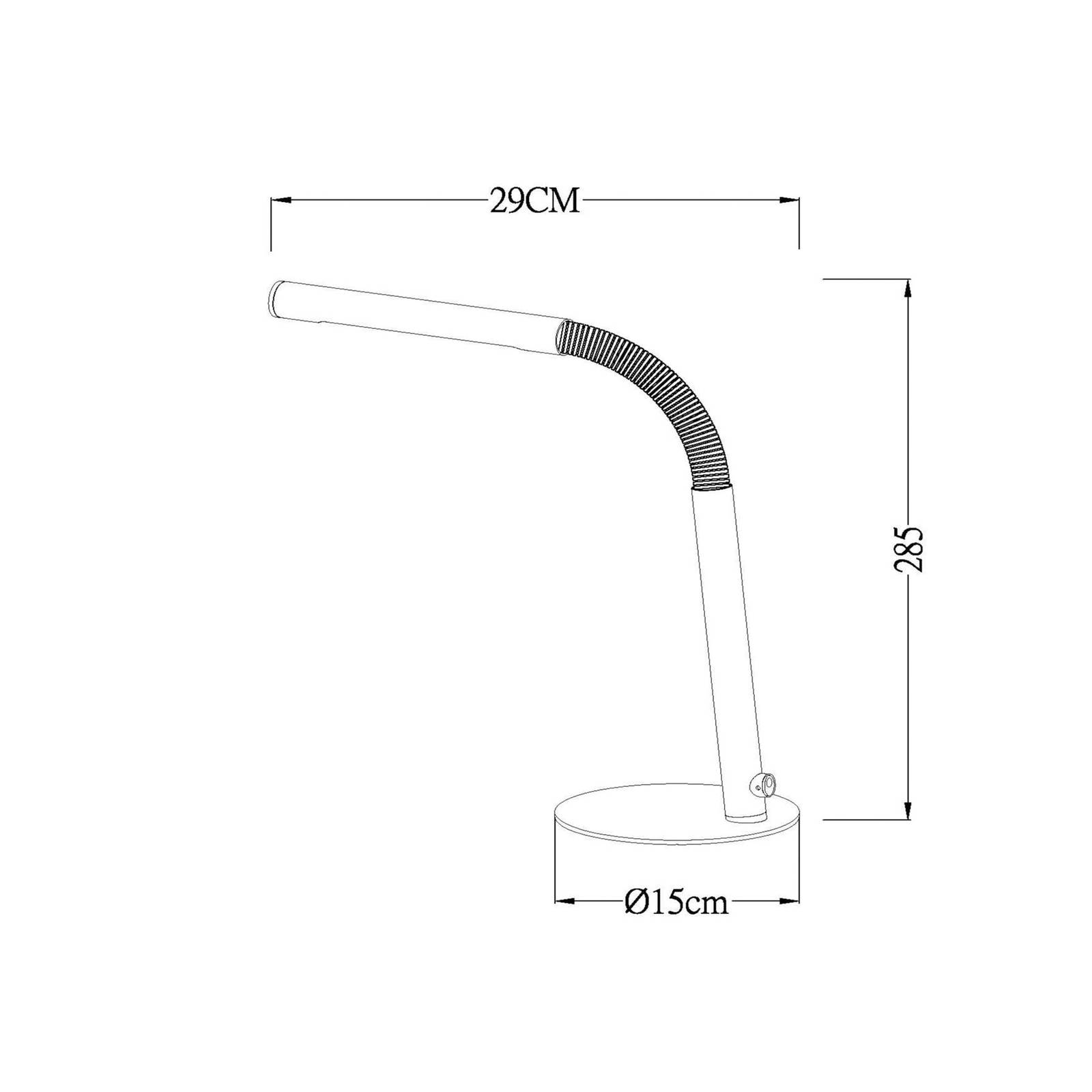 Akumulatorowa lampa stołowa LED Gilly, czarna