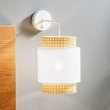 Aplique Boho, blanco/ratán