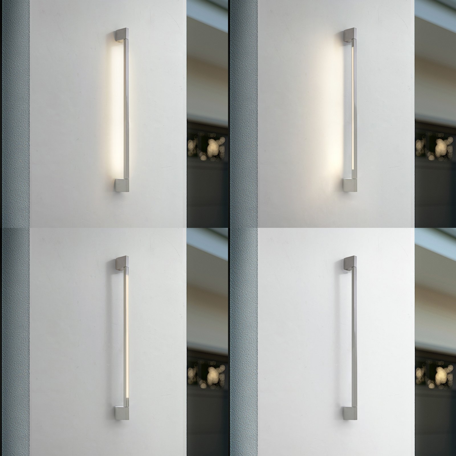 Applique d'extérieur LED Lindby Neano, 90 cm, gris pierre, IP54