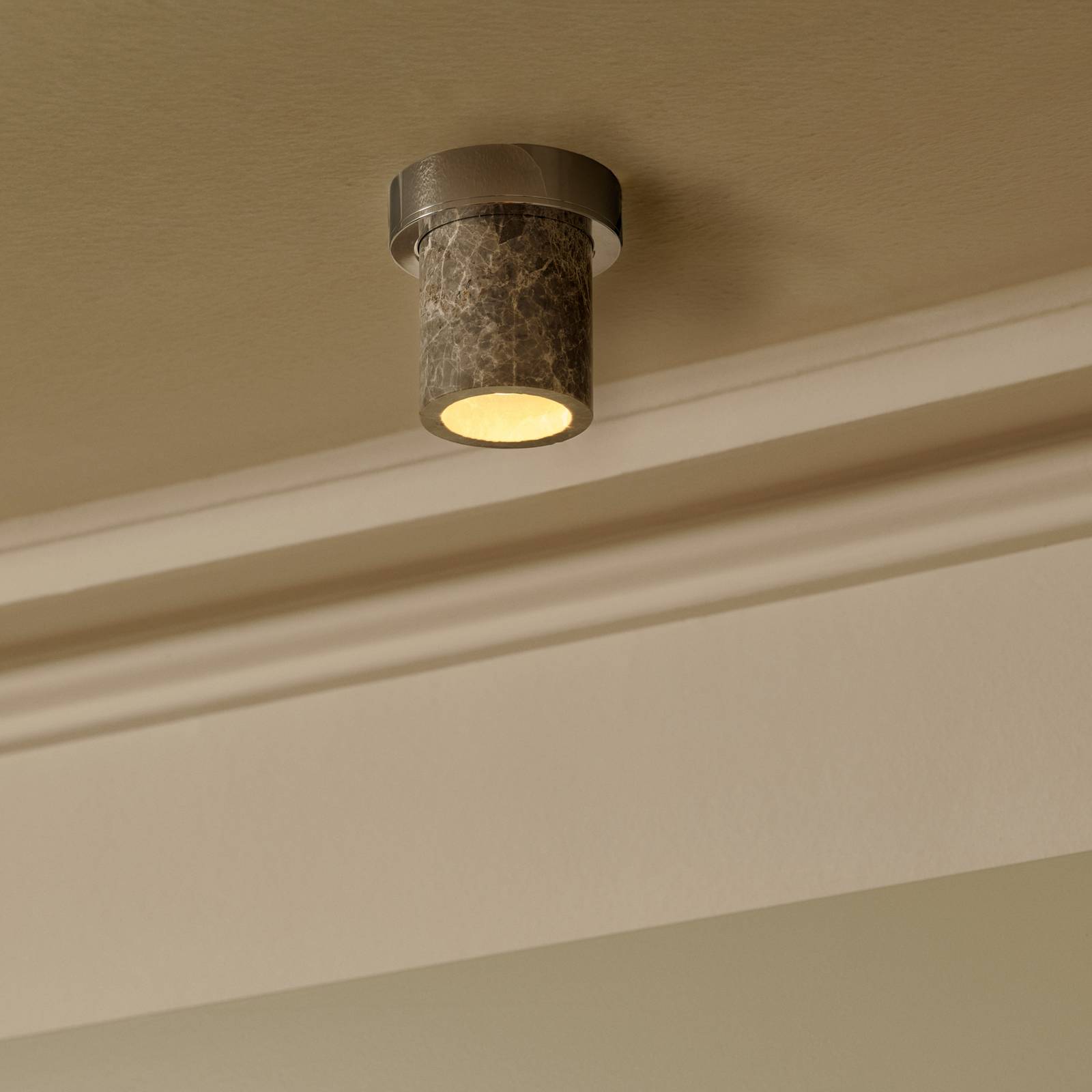 Lampa sufitowa Miss Marble, szaro-srebrna, GU10 MR11