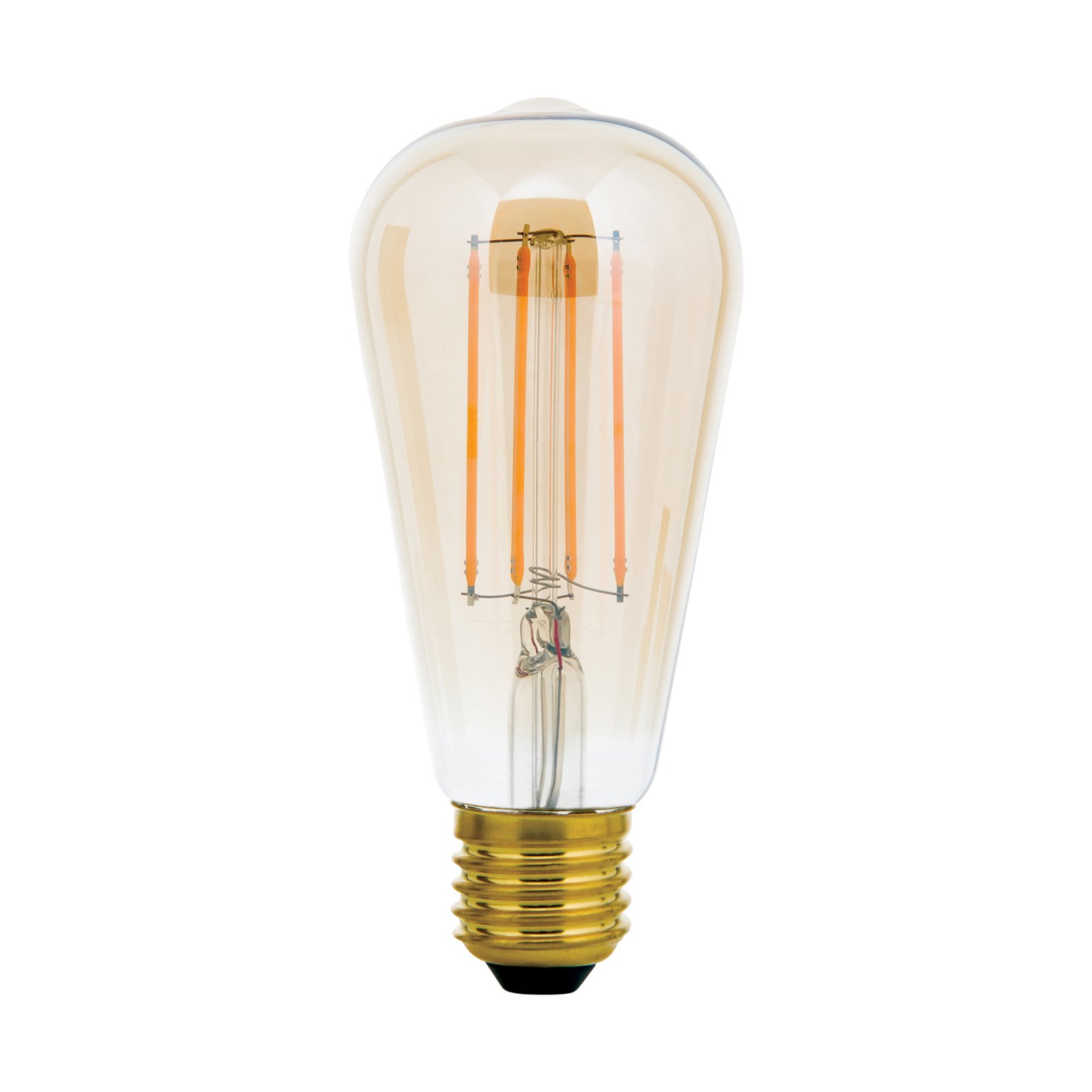 Rustic LED bulb E27 ST64 6W amber 2,200K dimmable