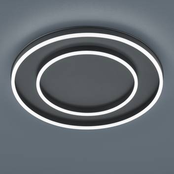 Helestra Sona plafón LED, negro, Ø 59 cm