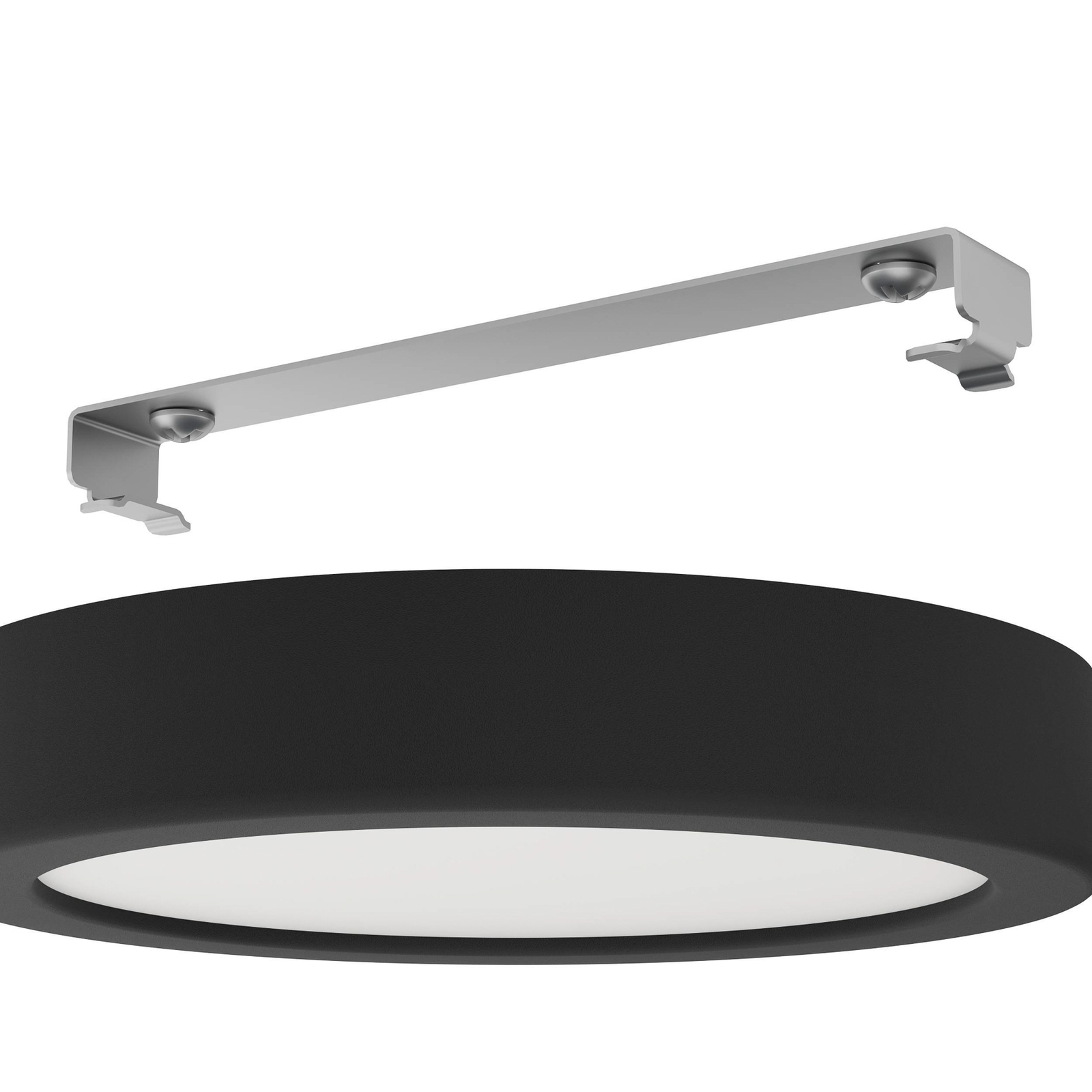 LED ceiling lamp Fueva 5 IP44 3000K black Ø16cm