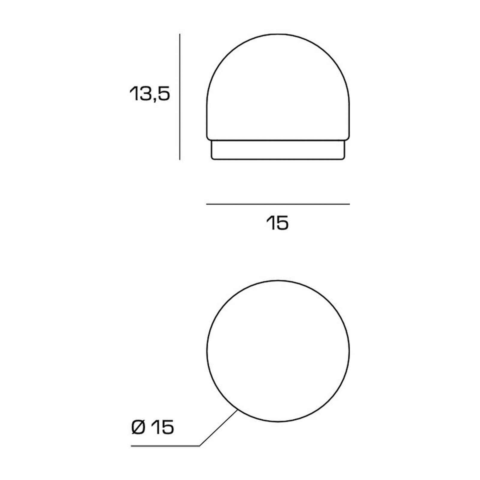 Domu galda lampa, Ø 15 cm, bronza/balta, stikls, GX53