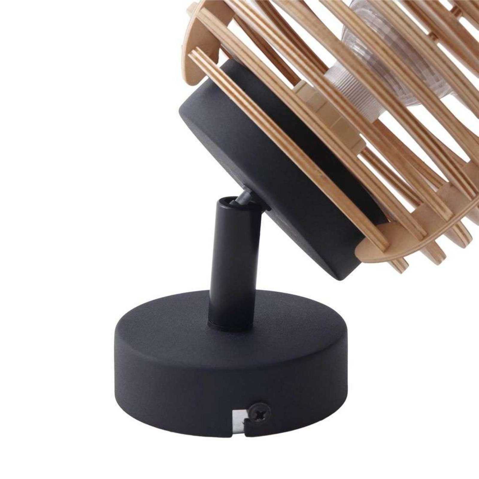 Ediz Vegglampe Wood/Black - Lindby