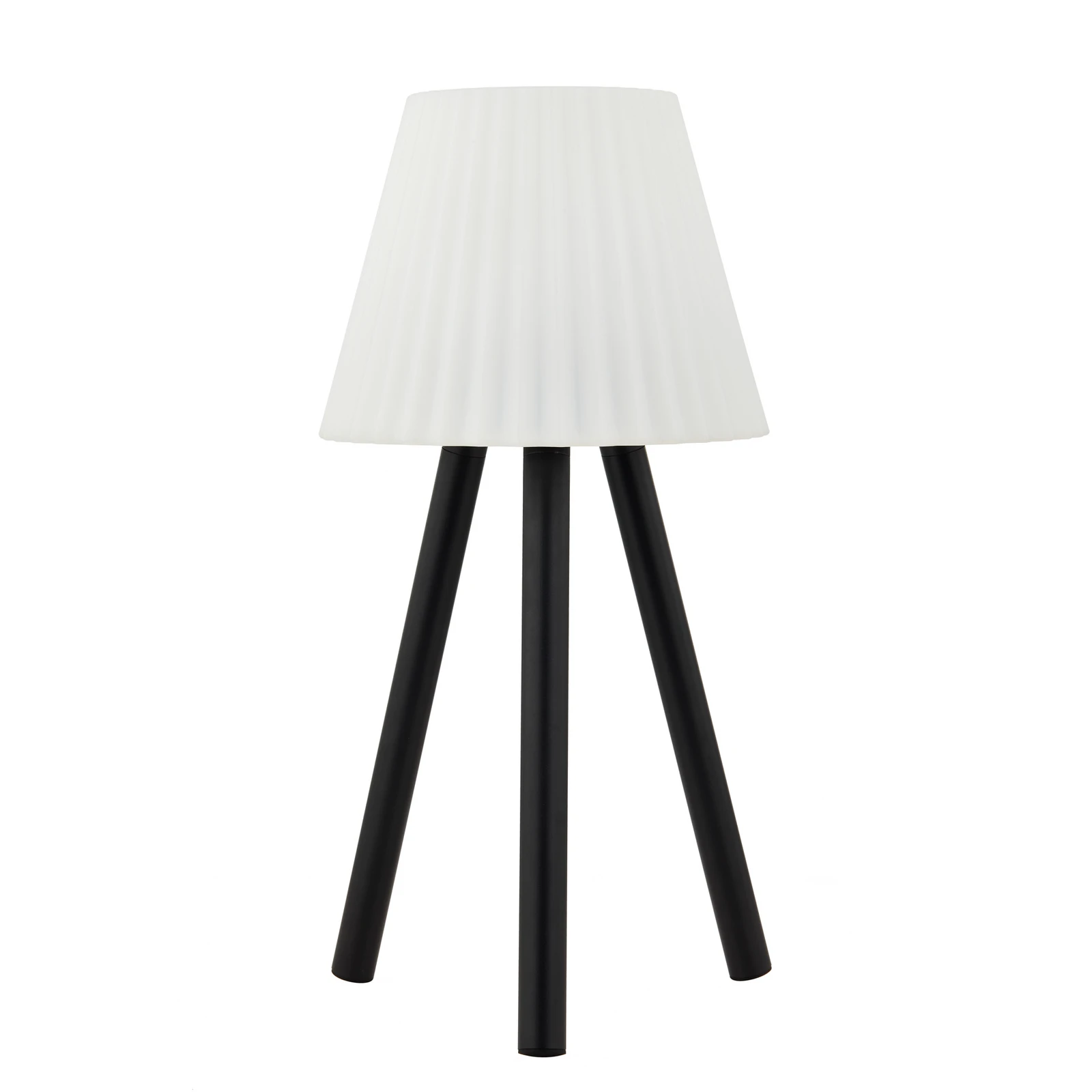 Candeeiro de mesa exterior Lindby LED Jaimy, bateria recarregável, preto,