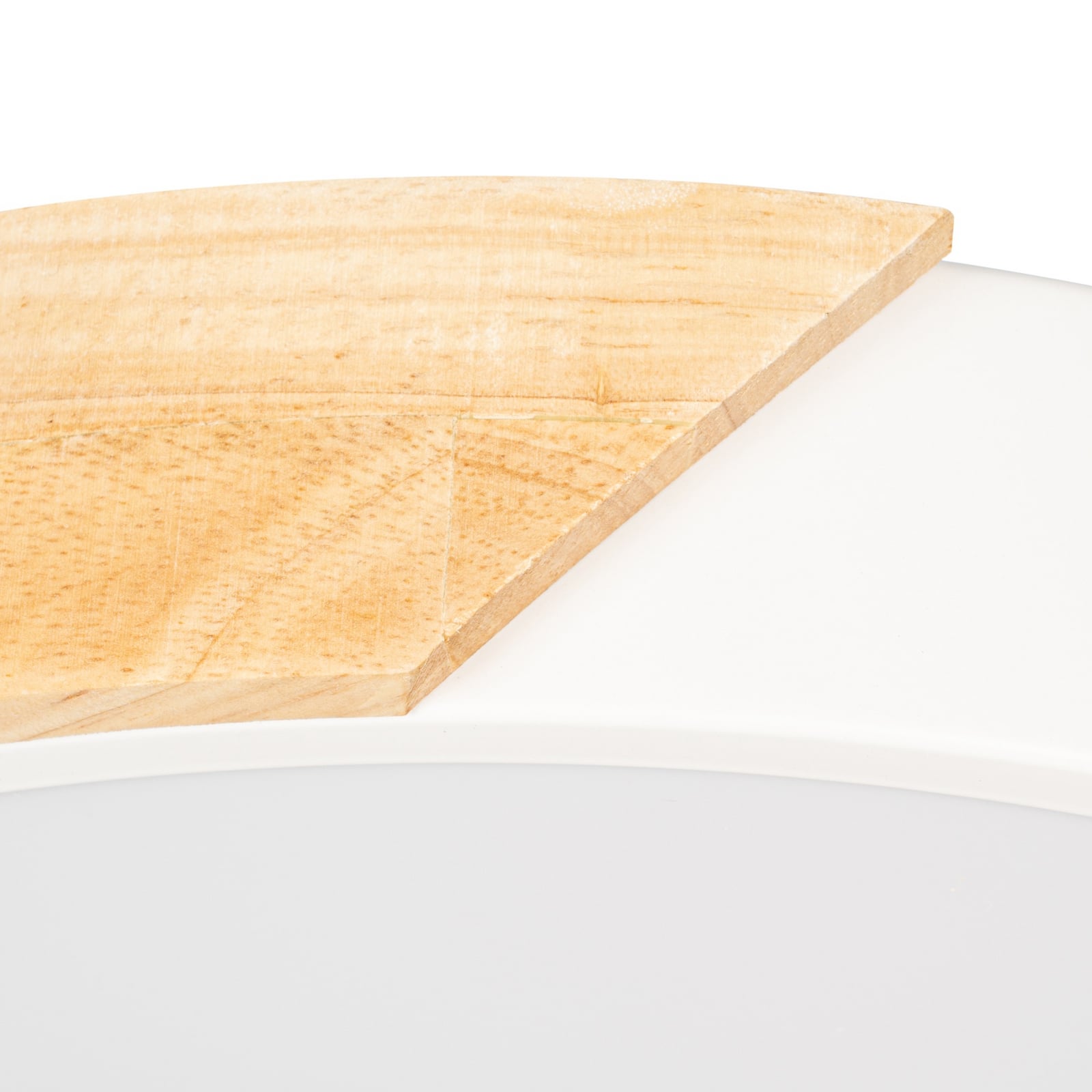 Lynorri LED-Deckenleuchte, Ø 31 cm, weiß, Holzdekor - Prios Lynorri LED-Deckenleuchte, Ø 31 cm, weiß, Holzdekor - Prios