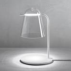 Prandina Sino T3 LED stolna svjetiljka prozirno/mat bijela