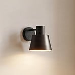 Aplique de pared Dunka de metal, 1 luz, negro