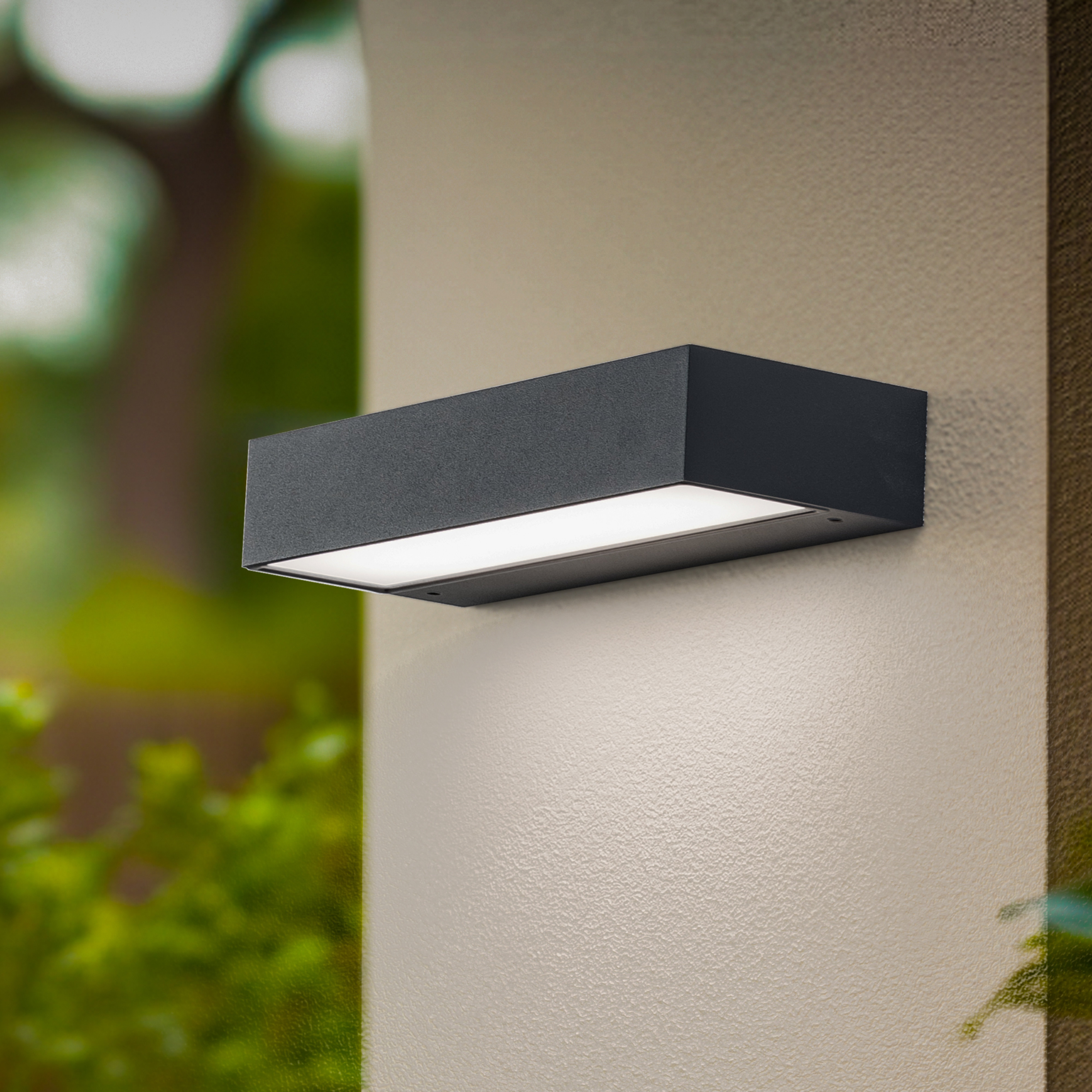 BEGA LED-Außenwandlampe 24472, grafit Metall IP65 CCT