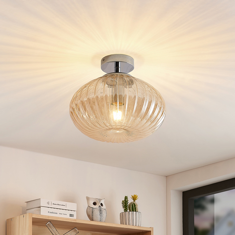 Lindby Defne loftlampe, ravgul