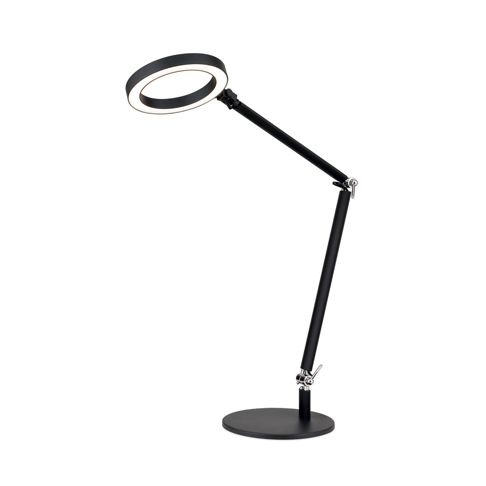 LED-Tischlampe Ringo schwarz Metall verstellbar dimmbar
