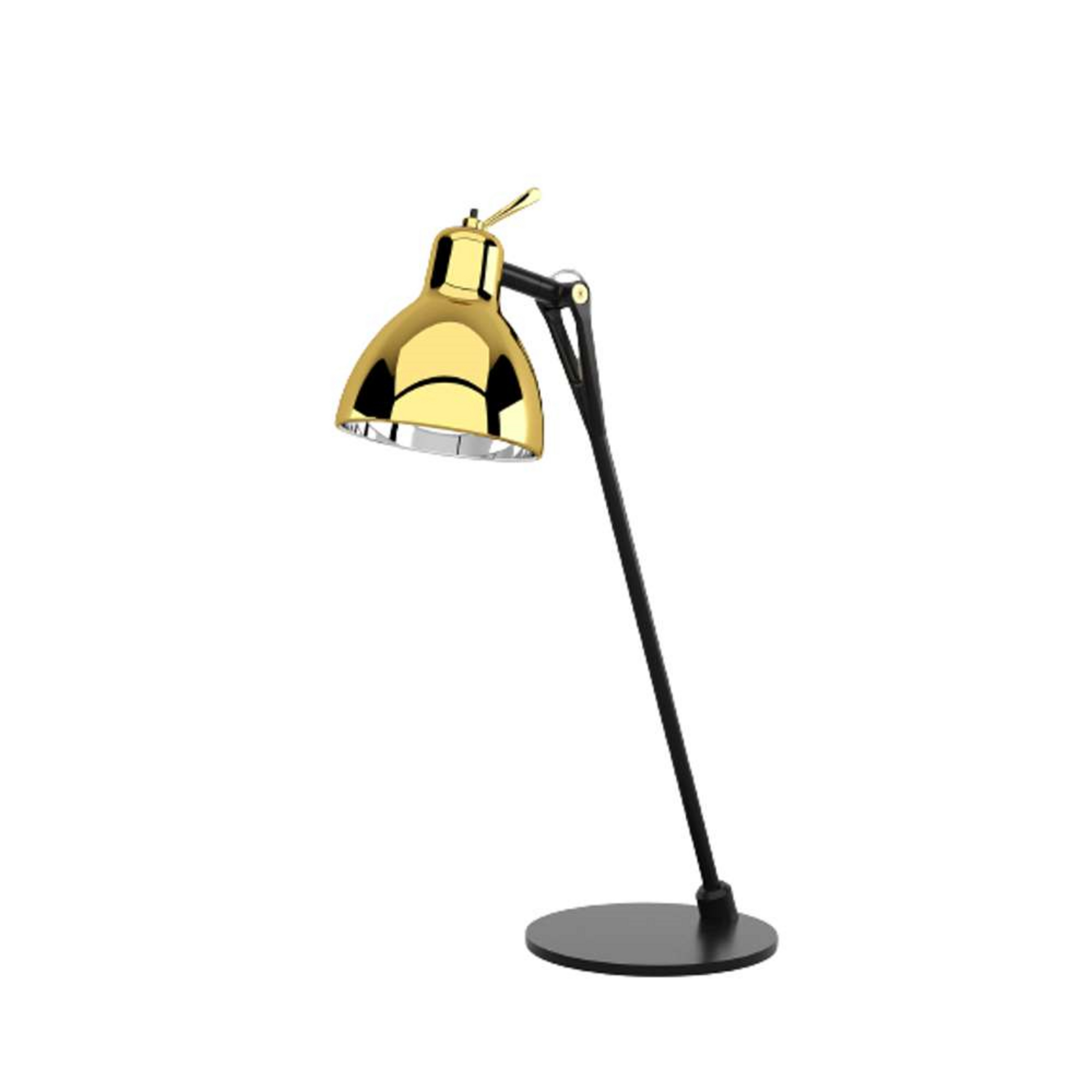Lampe à poser Luxy Glam T0, noir/doré, 52 cm - Rotaliana