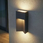 Lucande Kaholo LED kültéri fali világítás, matt fekete, CCT, IP44