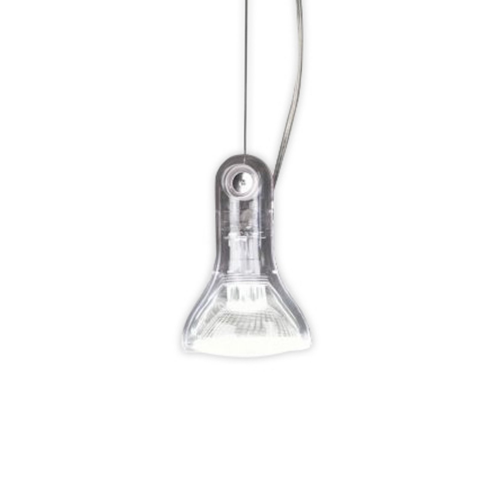 Candeeiro suspenso MARSET Atlas, 2700 K, Ø 11 cm, transparente