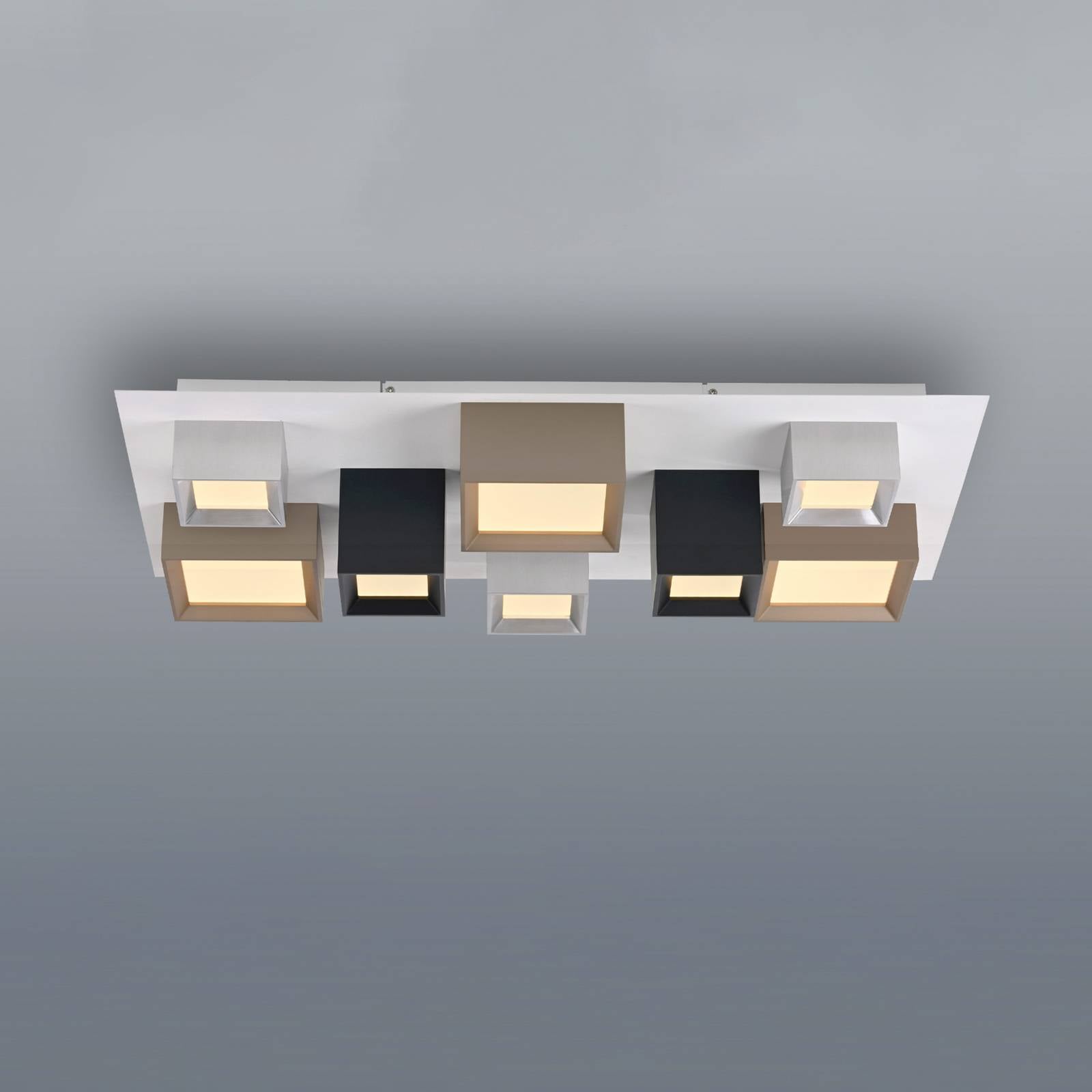 LED-loftlampe PURE Manhattan, flerfarvet, 8 lyskilder, CCT