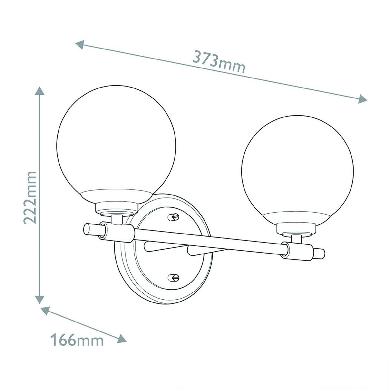 KICHLER Aplică de perete Benno 2 negru-bronz alb IP44 oțel sticlă G9 - Camera de zi / sufragerie - Modern - negru bronz alb - Metal