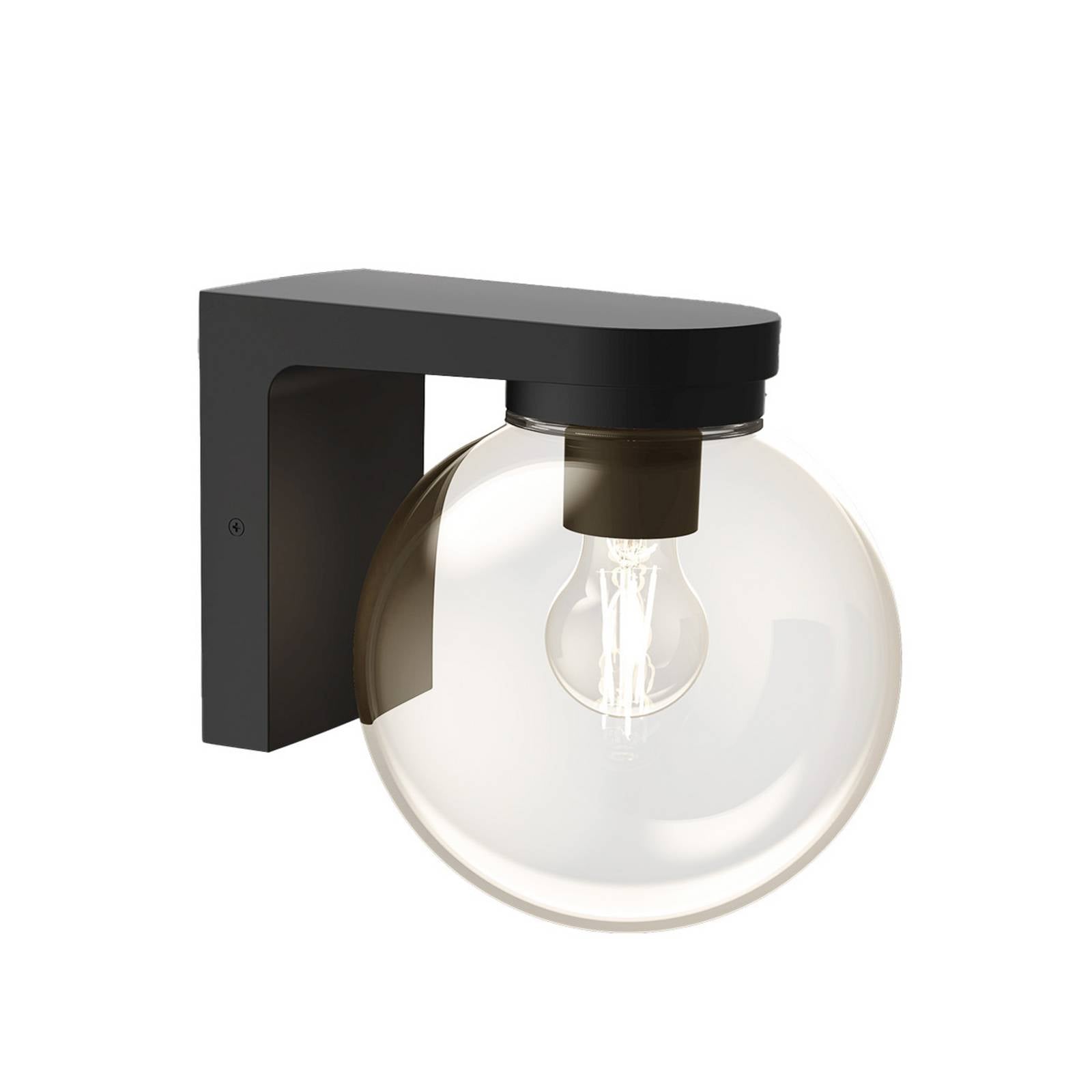 Philips Außenwandleuchte Ulio, schwarz, Metall, IP44, E27